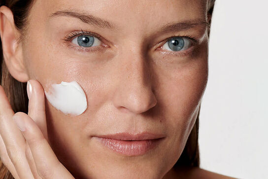 Woman dry skin winter